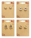 Christmas Pearl Stud Earrings Asst