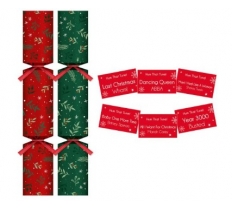 Christmas 50 X 11" Eco Red & Green Holly Cracker (38p each)