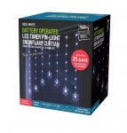 LED PIN LIGHTS SNOWFLAKE CURTAIN COOL BATTERY OPERATED