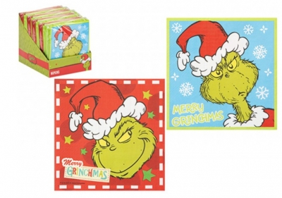 Grinch 3 Ply Napkins 12 Pack