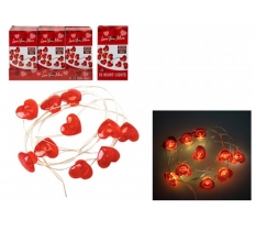 Battery Operated Wire Heart Lights