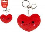 Ultra Soft Love Heart Shaped Pom Pom Keychain