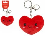 Ultra Soft Love Heart Shaped Pom Pom Keychain
