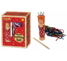 Wooden Knitting Doll 16X13cm