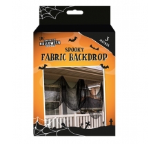 Halloween Black Fabric Backdrop 3m