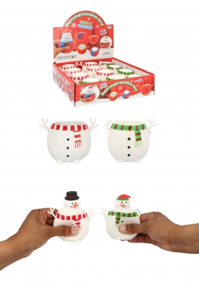 Pop-Up Snowman Squeeze Toy (5.5cm x 6cm)