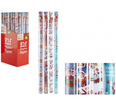 Christmas Elves Behavin' Badly Gift Wrapping Paper 4m