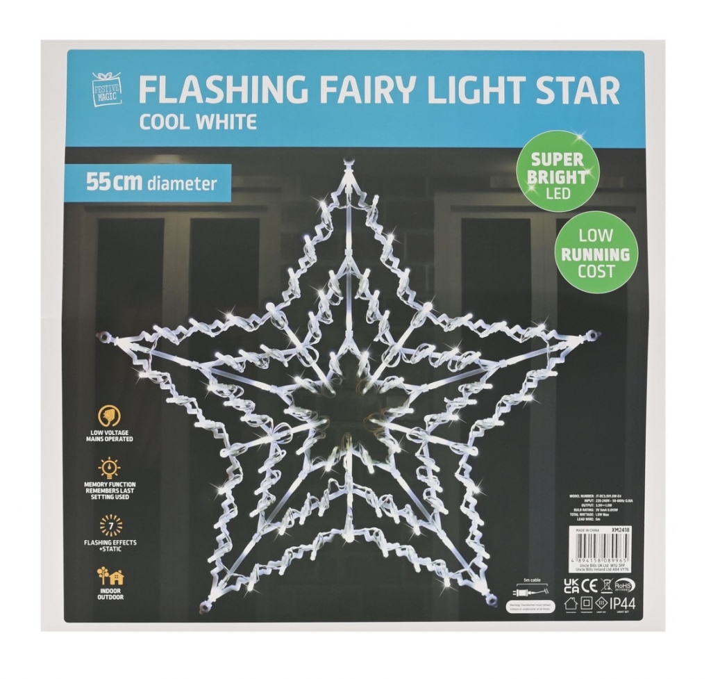 LED Silhouette Star Lights White - Click Image to Close