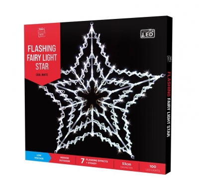 LED Silhouette Star Lights White