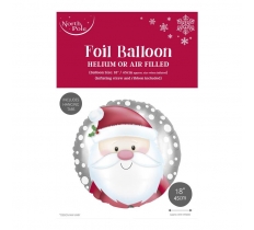 Christmas 18" Santa Head Foil Balloon