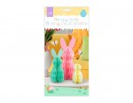 Honeycomb Bunny Decorations 3pk