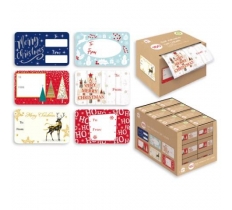 Christmas Santa Cont Label Label Pack Of 150