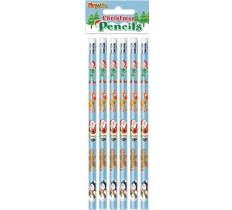 Christmas 6pc Pencils Set 17cm tall