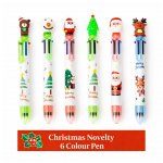 Christmas Novelty 6 Colour Pen ( Assorted Designs )