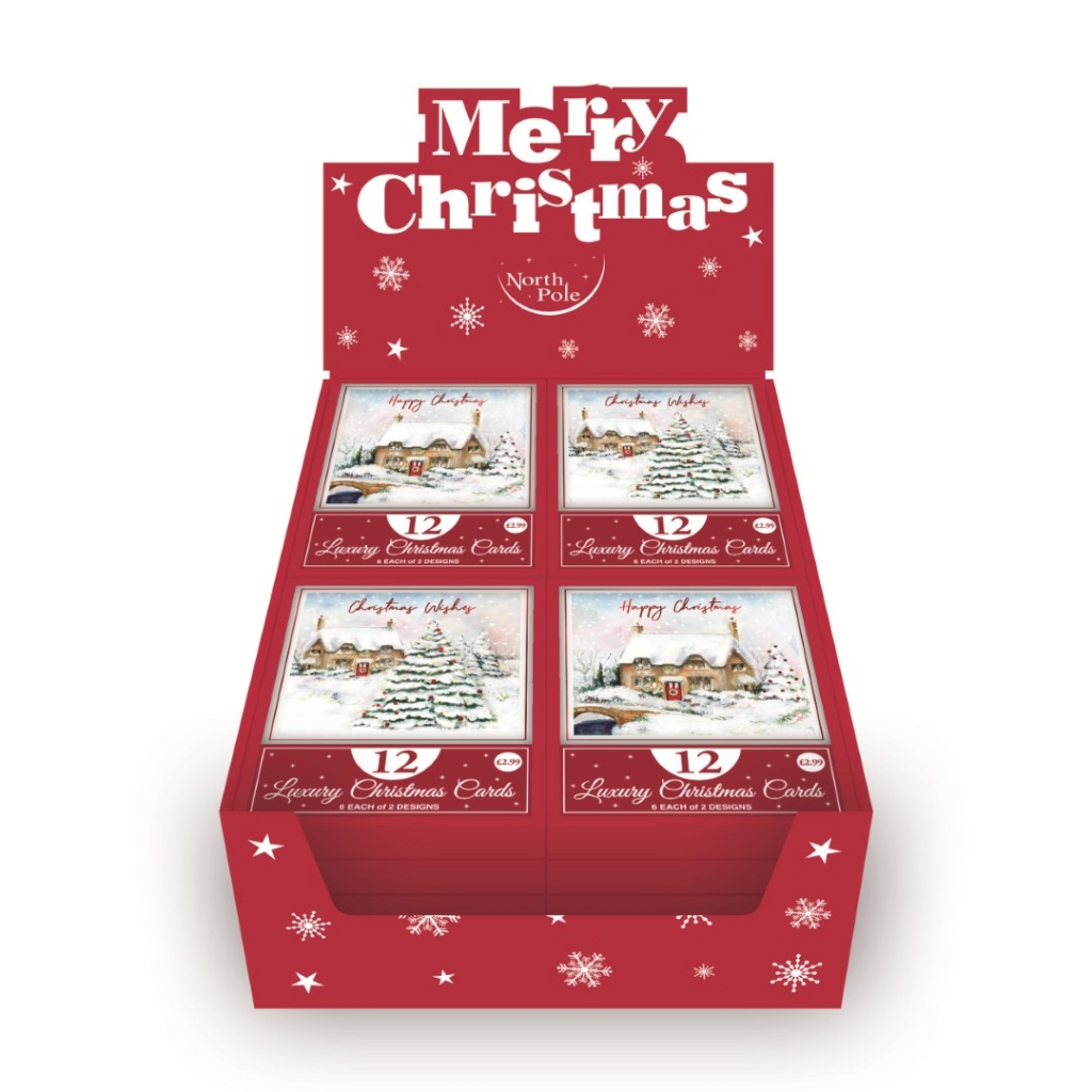 Christmas Winter Village Card 12pk - Click Image to Close