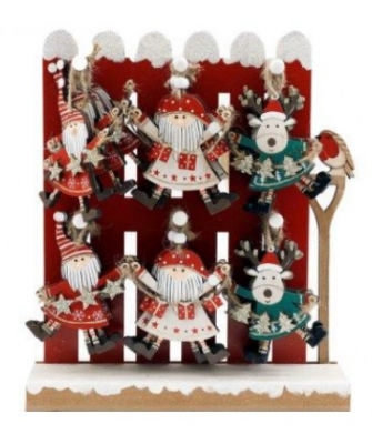 Christmas Santa/Deer Hang Deco 9CM