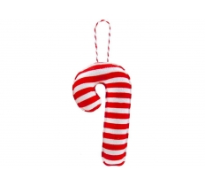 Hanging Fabric Candy Cane Decorations 12.5cm