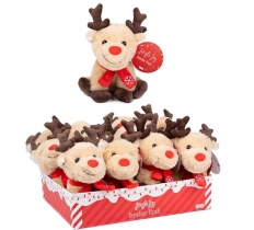 Reindeer With Scarf 15cm
