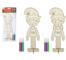 Snow White Colour Your Own Elf On Stand With 3 Pens