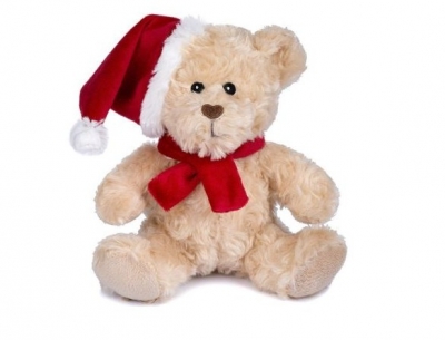 Curly Bear With Scarf 15cm