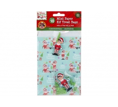 Mini Paper Elf Treat Bags With Pegs & Tags Pack Of 10