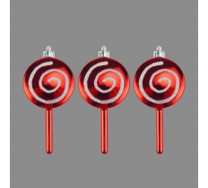3X10Xm Lolly Bauble Red