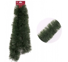 Christmas Tinsel Xmas 2m Fine Cut Matte Green