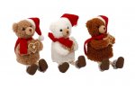 Christmas Teddy Bear Sitting Deco 18cm