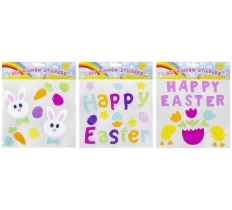 Easter Gel Window Stickers 20cm X 20cm ( Assorted Designs )