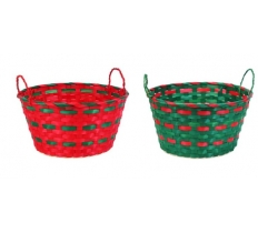 Christmas Red/Green Bucket Basket