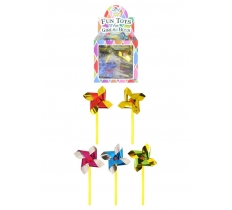 Mini Foil Windmills (7cm) Assorted Colours X 60 (10P Each)