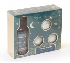 Bath Oil & Bath Bomb Set Festive Pamper
