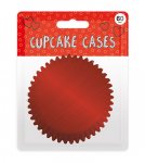 Red Metallic Cupcake Cases 60pk
