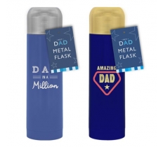 FATHER'S DAY FOIL METAL FLASK 24.5CM X 7CM