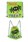 Green 'Trick or Treat' Halloween Bag with Drawstring (40cm )