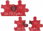 Valentine's Day Love Decal Puzzle Pieces 9cm Set Of 2