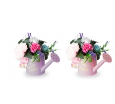 Mothers Day Watering Can & Artficial Flowers