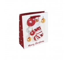 Christmas Stocking White Kraft Medium Bag