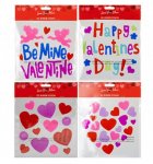 Love You More Valentines Window Gel Stickers