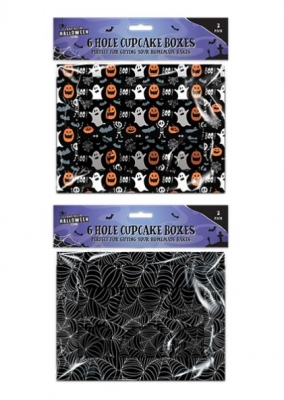 Halloween 6-hole Cupcake Boxes 2pk