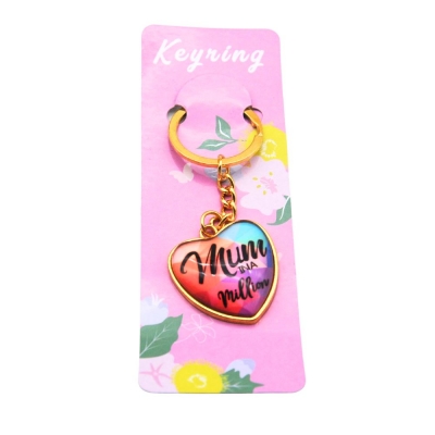 Mum In A Million Heart Keyring