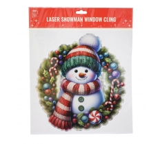 Christmas Window Sticker Snowman Cute Infinity