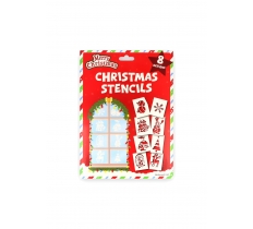 Stencil Christmas 8 Designs 23.5cm X 17.5cm