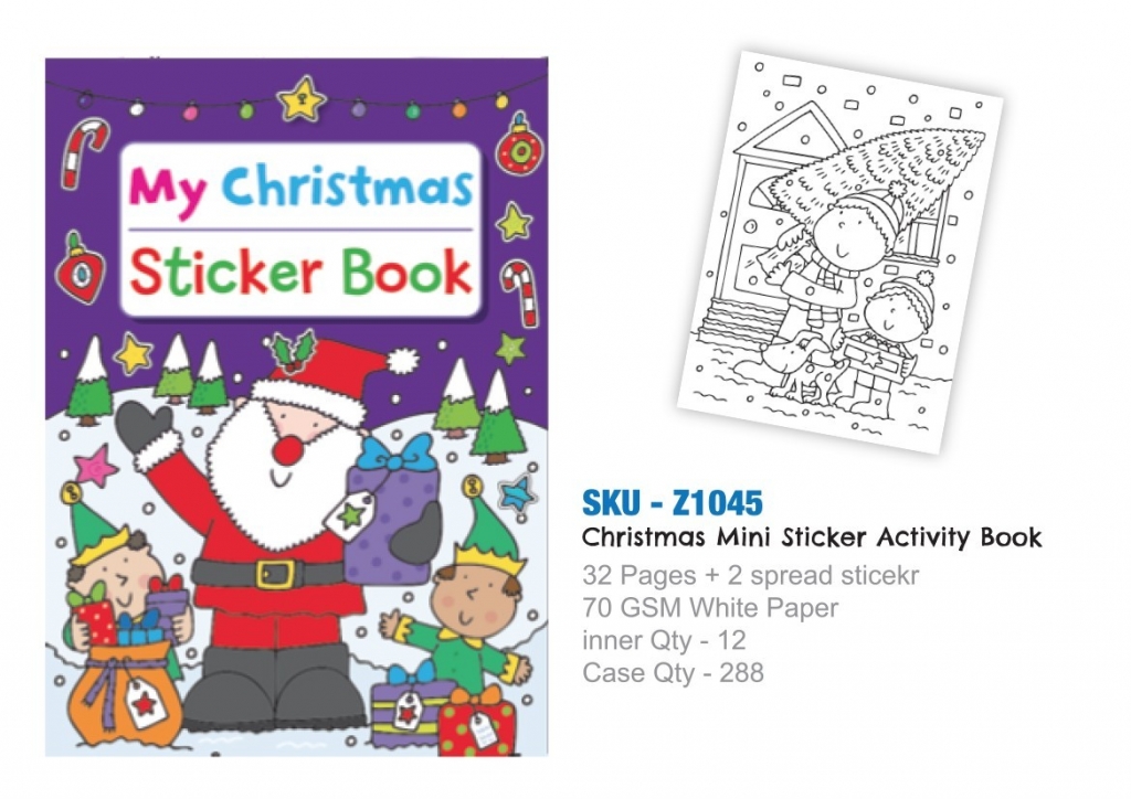 A6 Christmas Mini Sticker Activity Book (VAT ZERO) - Click Image to Close