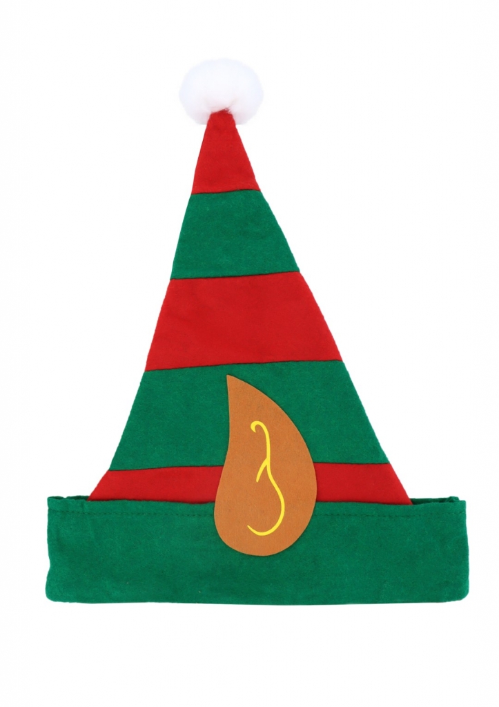 Elf Hat With Ears Adult Size 41cm X 31cm - Click Image to Close