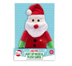 Light Up Musical Plush Santa 37cm X 25cm