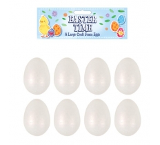 Foam Easter Egg Craft Kit 8pcs (5.5cm)