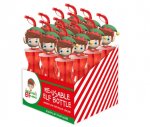 Elf Head Plastic Bottle With Flexi Straw