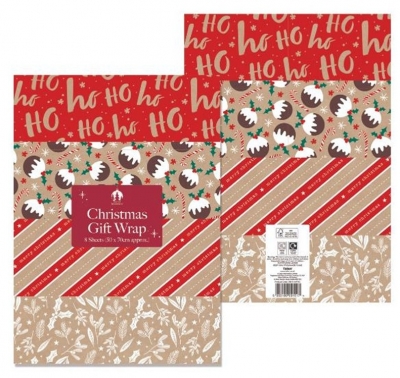 Kraft Flat Wrap 8 Sheet