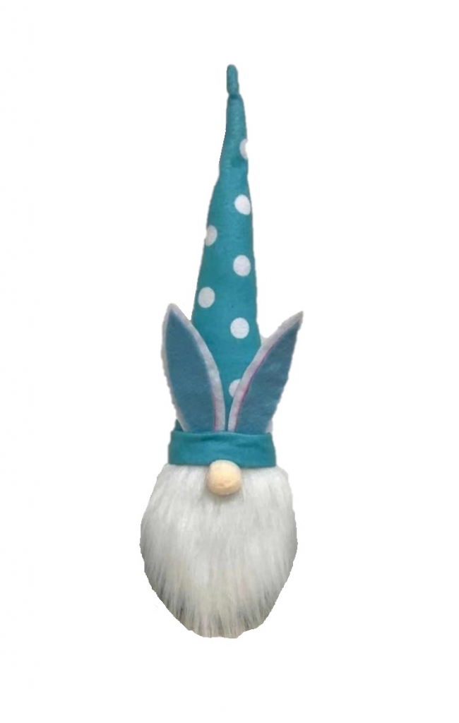 Easter 15" Gonk Blue Polka Dot & Blue Ears - Click Image to Close